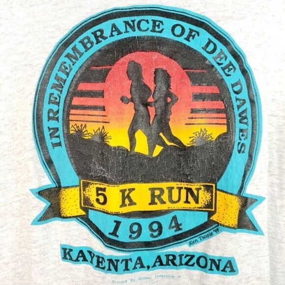 Kayenta Arizona 5K T Shirt Vintage 90s 1994 Dee Dawes Run 50/50 Made In USA Mens - Picture 2 of 7